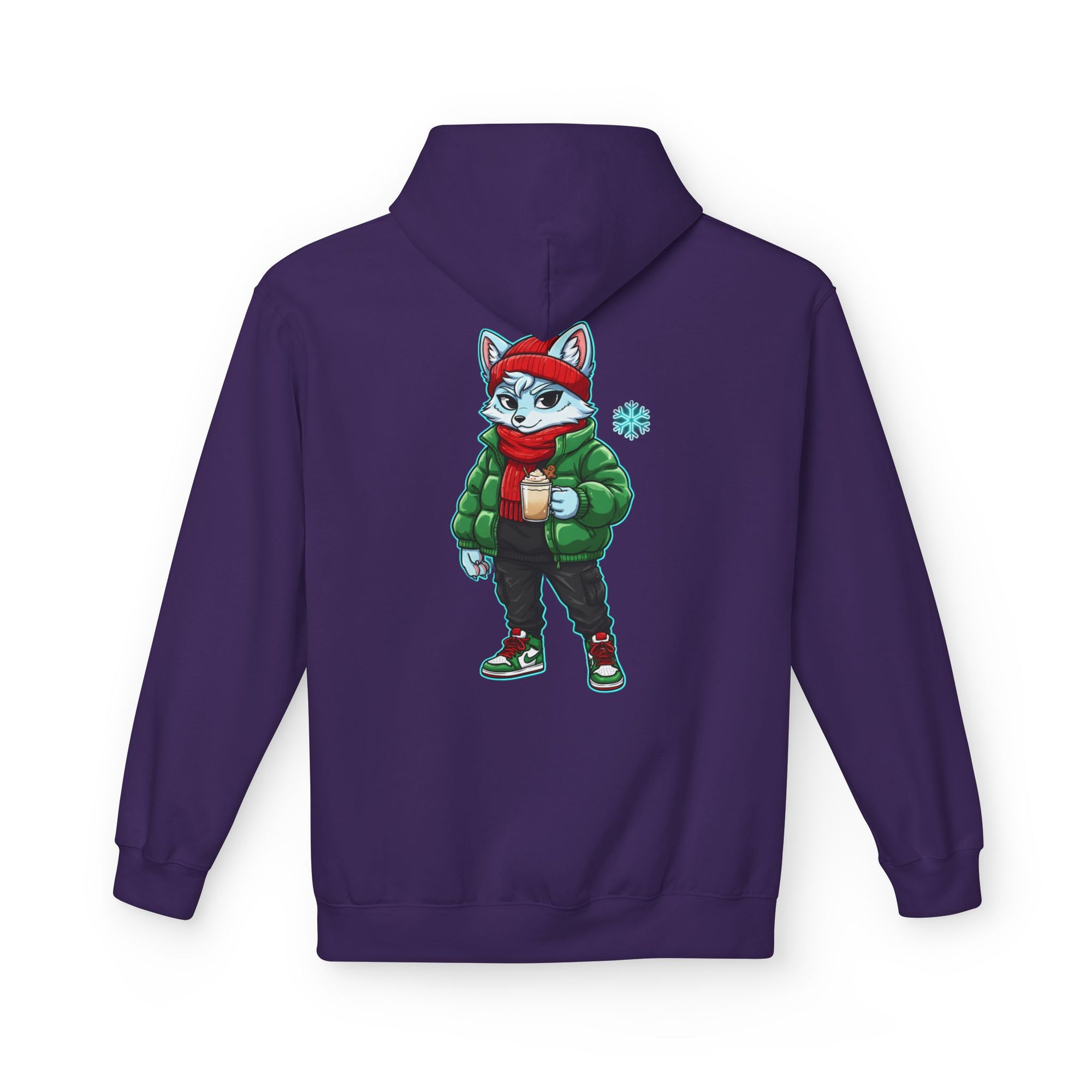 Cool Fox Character Hoodie | Cool Cyber Wolf Christmas Hoodie | Unique Gamer Gift