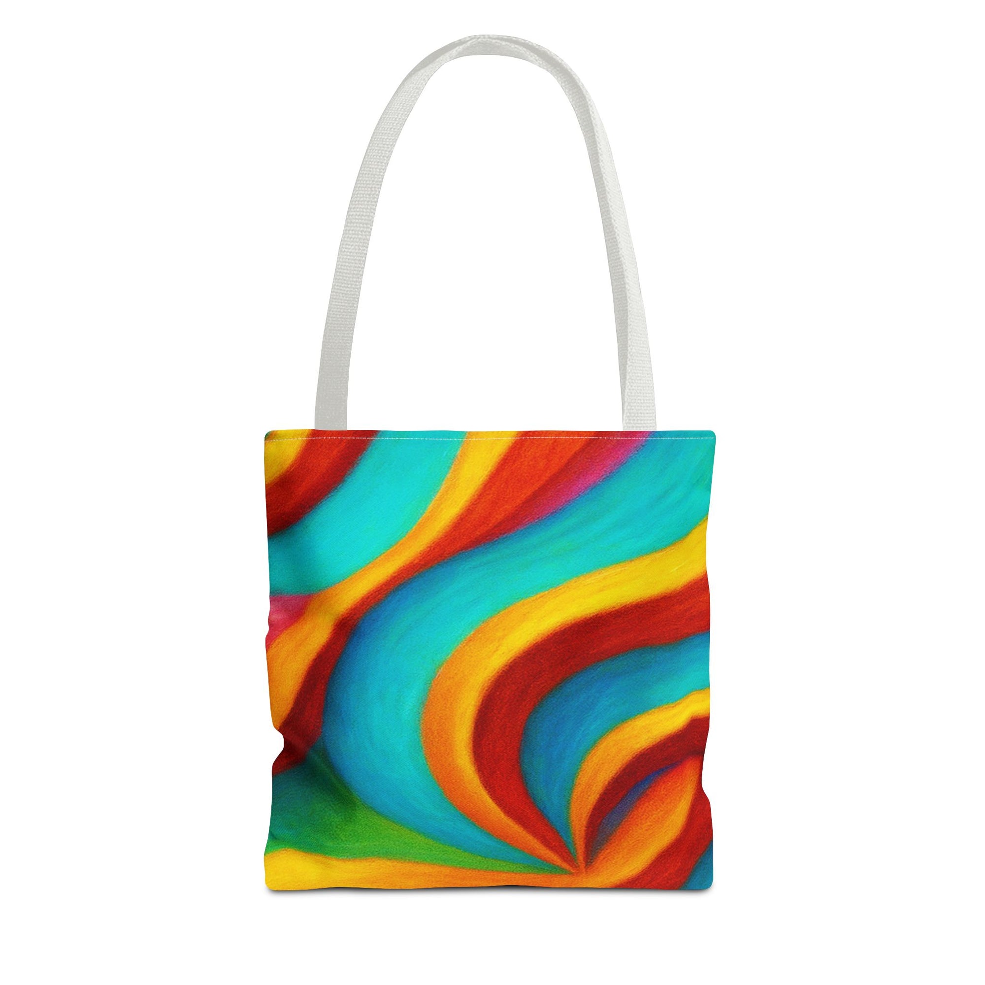 Colorful Swirl Tote Bag | Abstract Rainbow Shopping Bag | Reusable