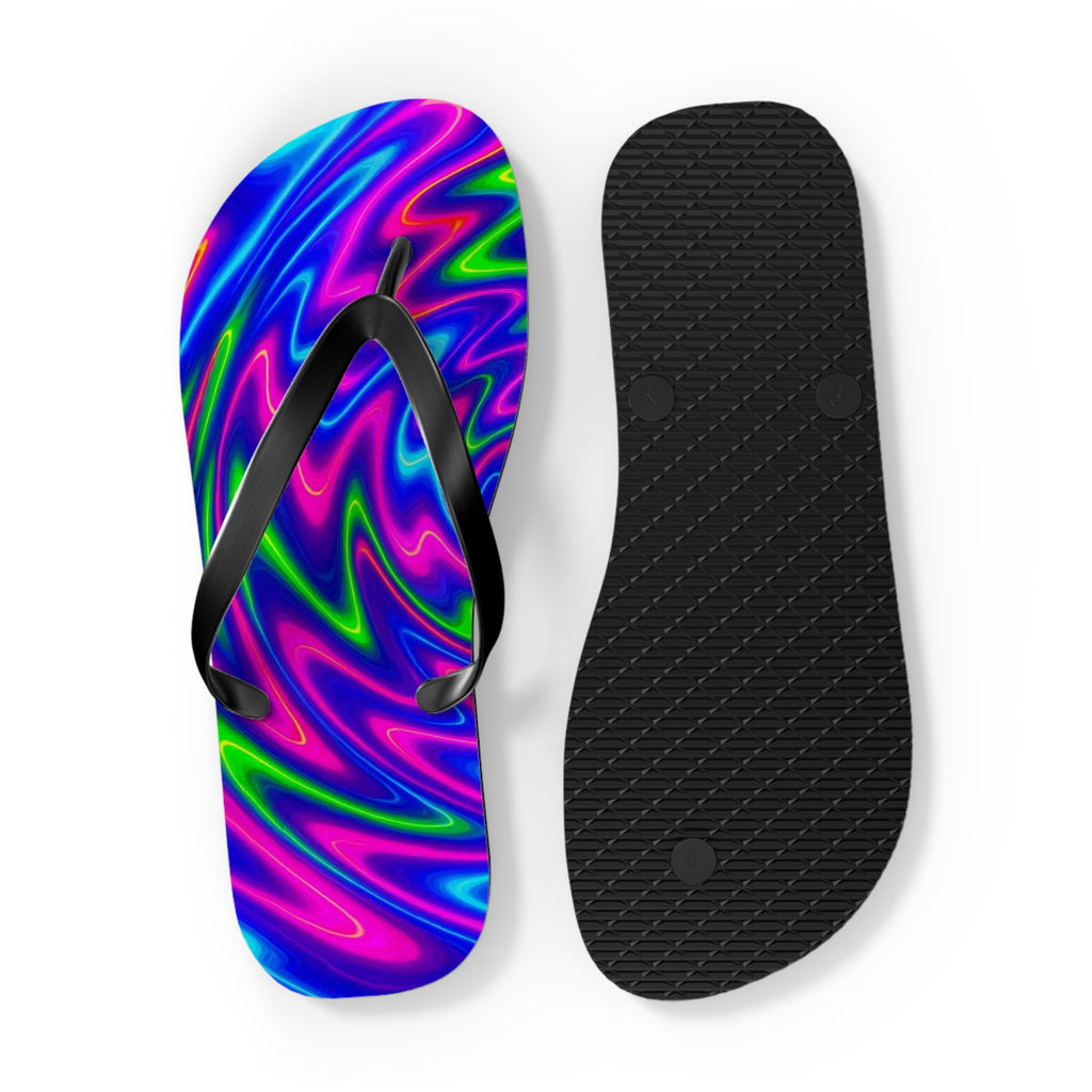 Vibrant Tie-Dye Flip Flops | Colorful Summer Beachwear