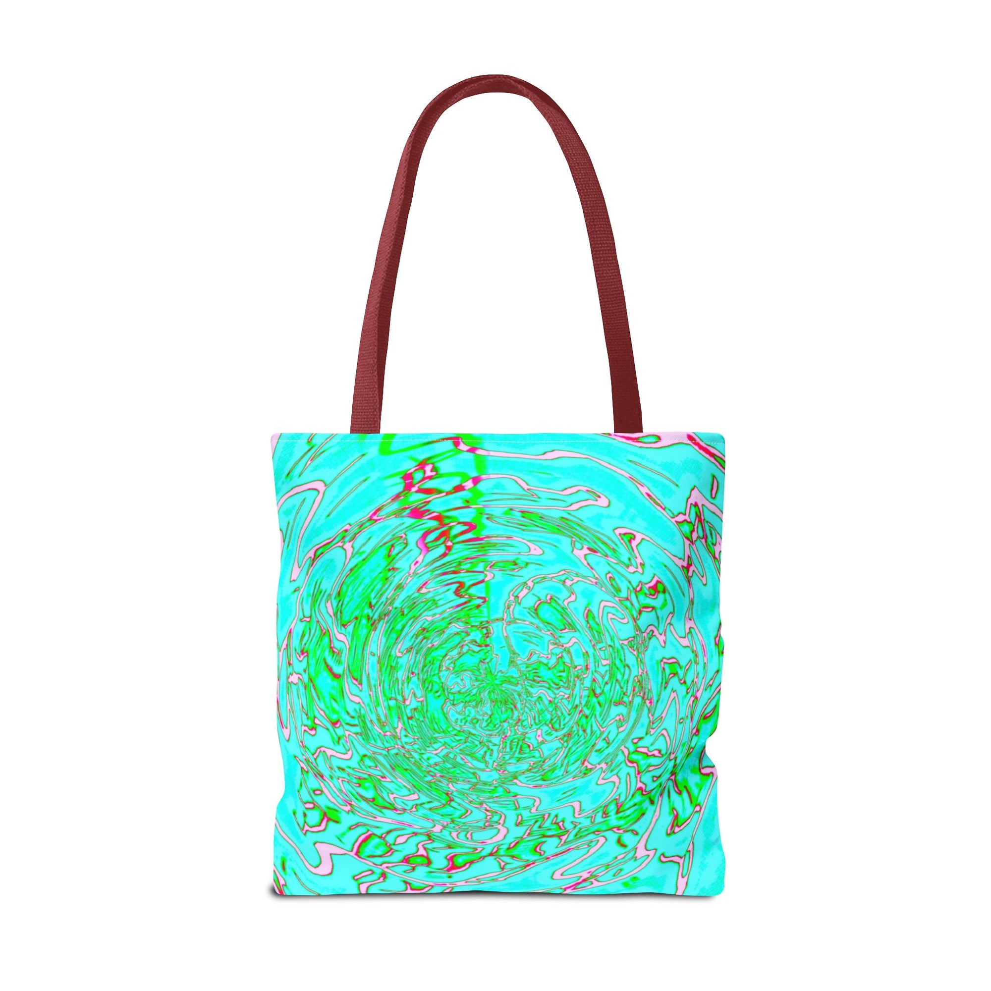 Ocean Swirl Tote Bag | Turquoise Abstract Beach Shopper