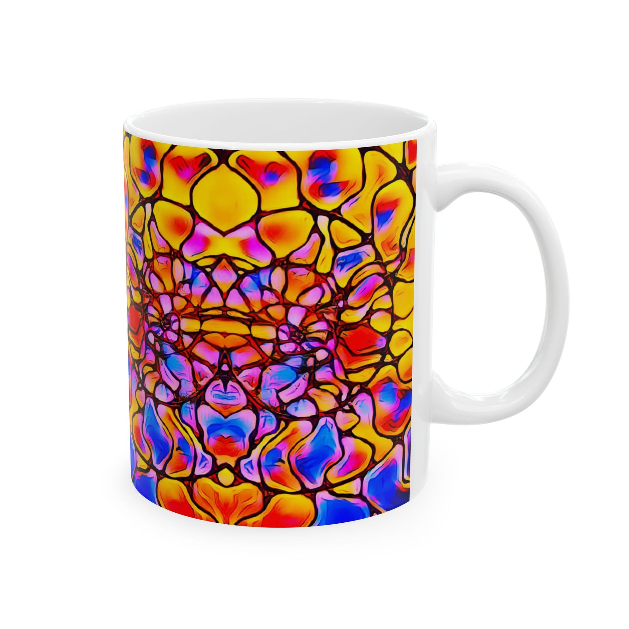 Bold Abstract Mug | Colorful Ceramic Coffee Cup | Modern Kitchen Decor