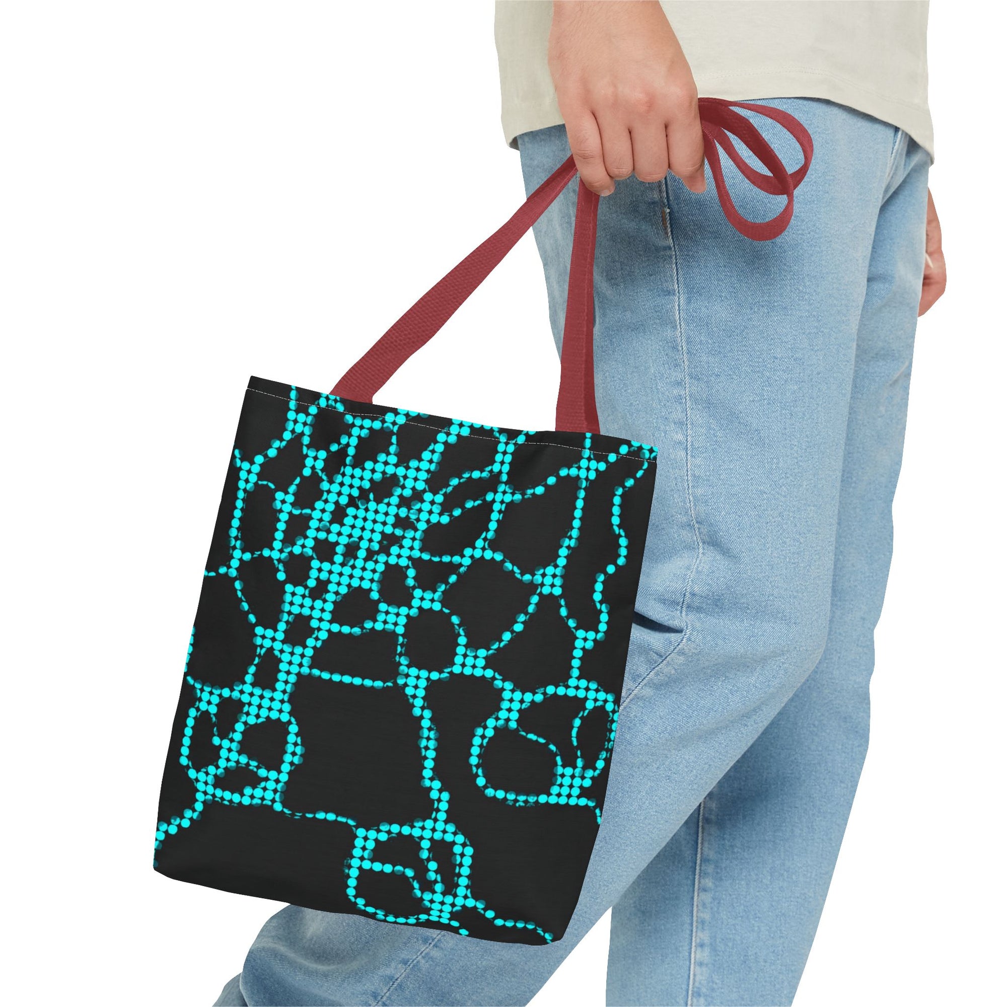 Modern Abstract Tote Bag | Blue Pattern Everyday Shopper