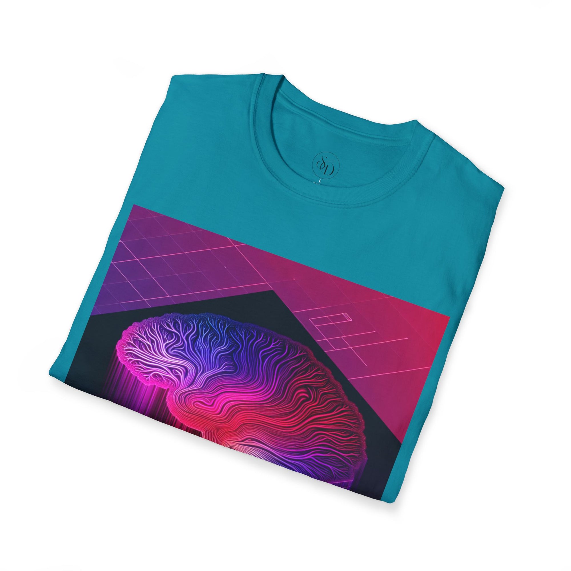 Abstract Neon Art Unisex T-Shirt | Vibrant Print on Demand Tee | Colorful Graphic Top | Modern Streetwear Shirt for Men & Women