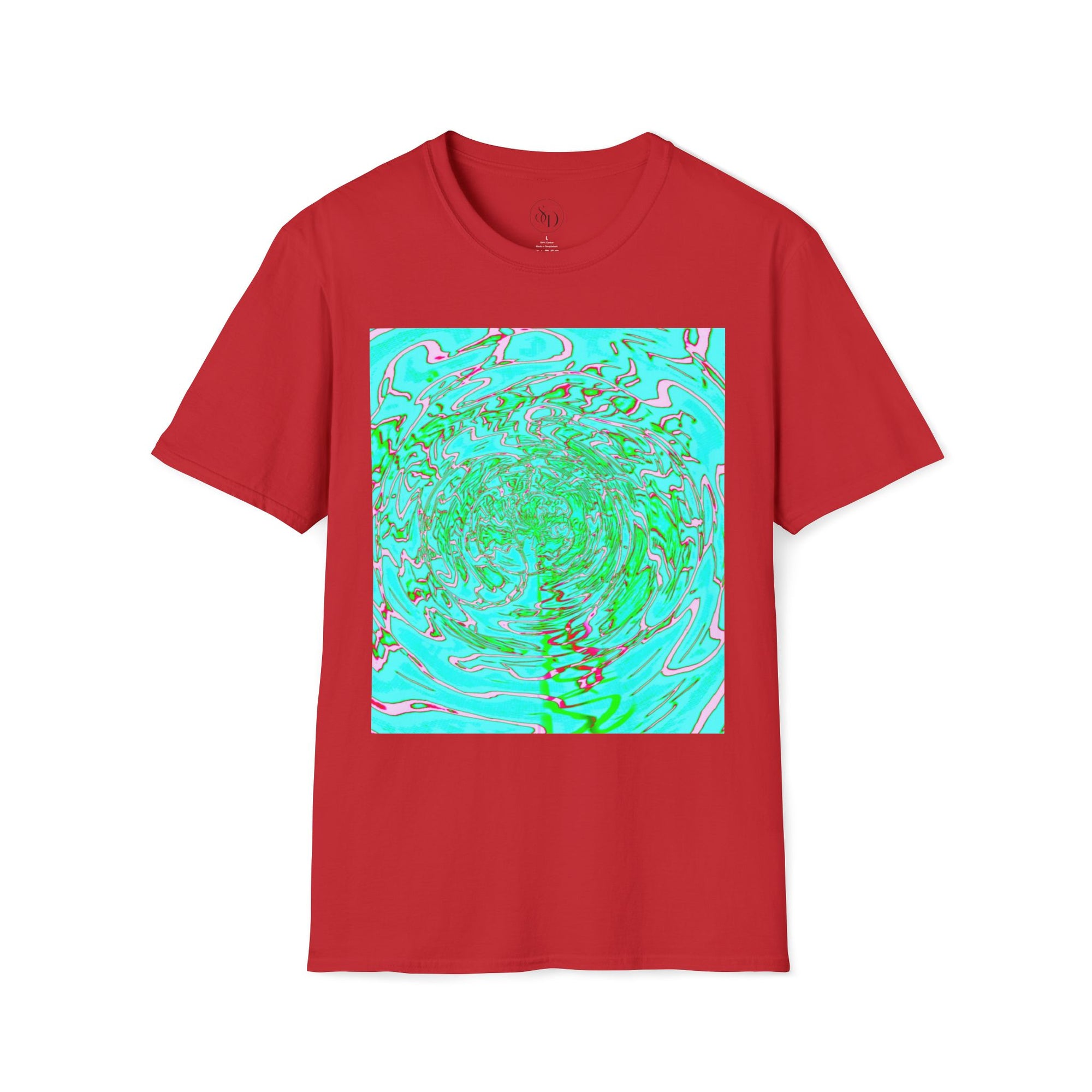 Green Abstract Neuro-Art T-Shirt | Soft Unisex Cotton Tee