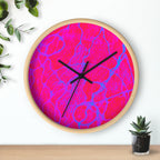Hot Pink Wall Clock | Modern Silent Clock | Bold Home Decor