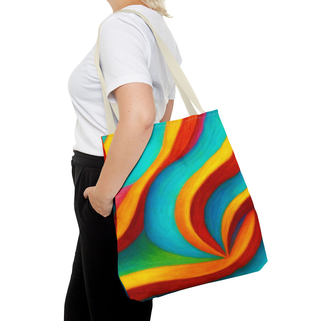 Colorful Swirl Tote Bag | Abstract Rainbow Shopping Bag | Reusable