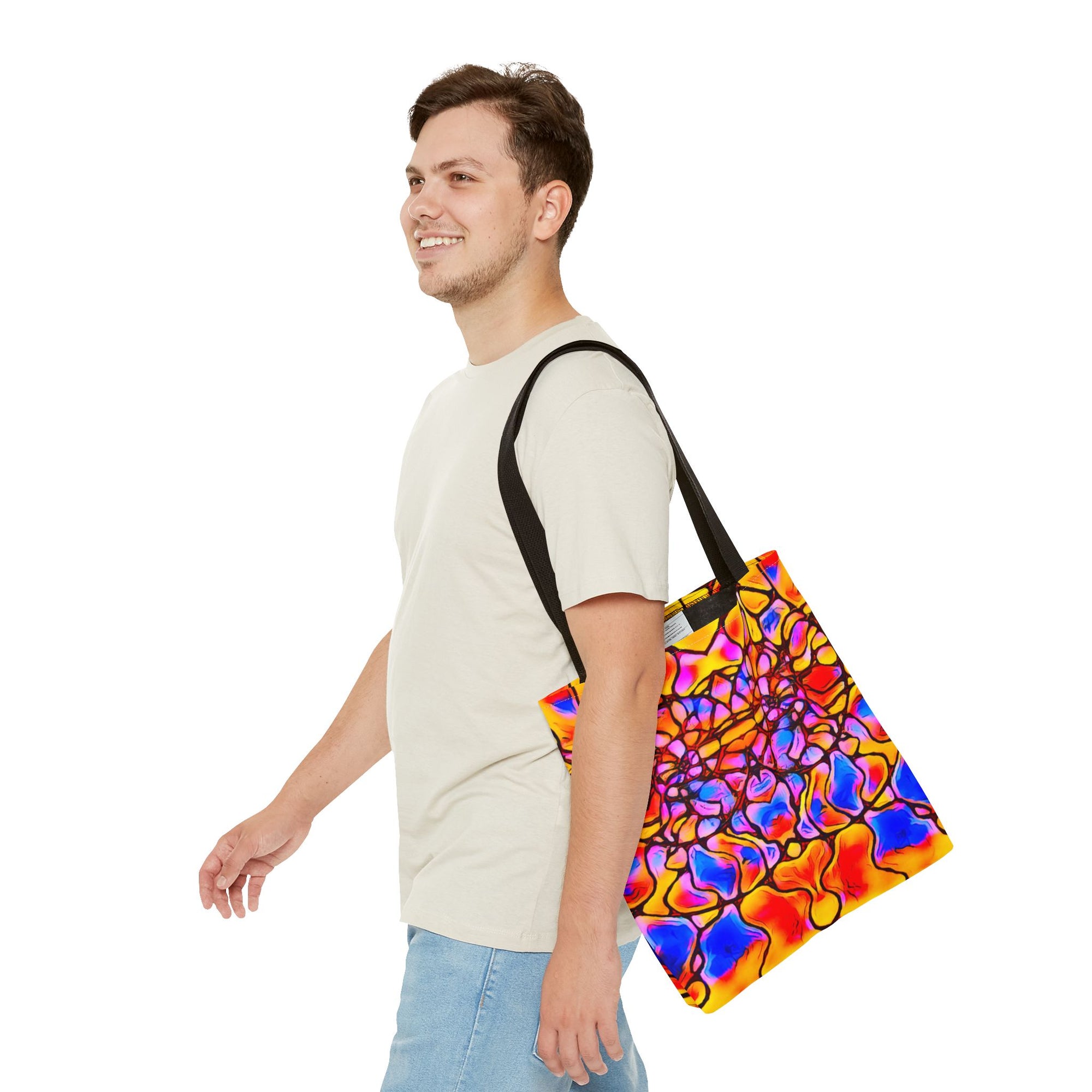 Colorful Abstract Tote Bag | Vibrant Art Shopper