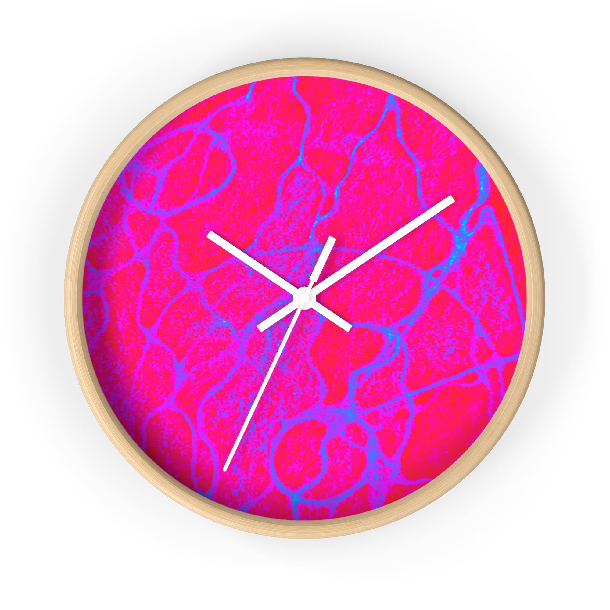 Hot Pink Wall Clock | Modern Silent Clock | Bold Home Decor