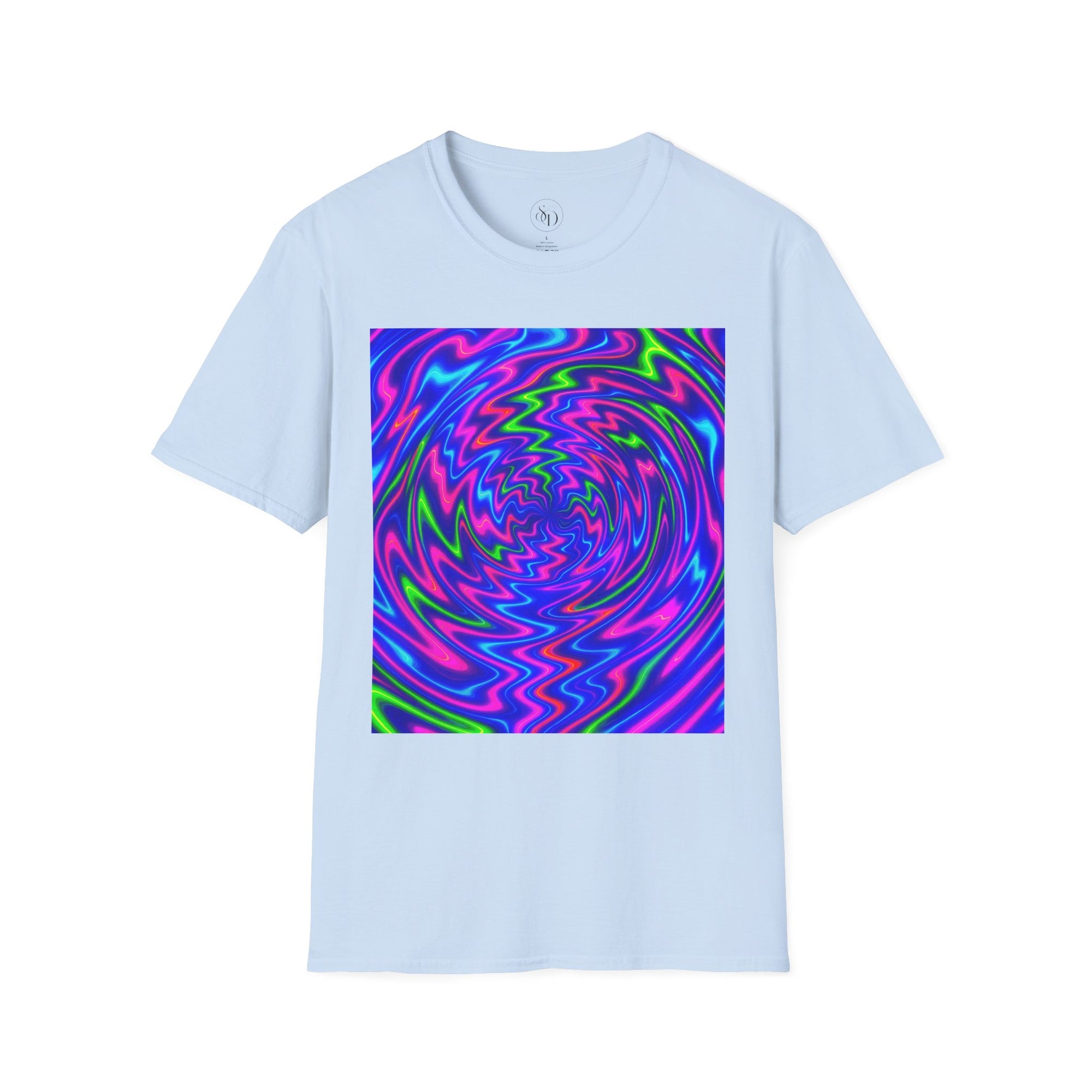 Psychedelic Swirl T-Shirt | Neon Trippy Vortex Tee
