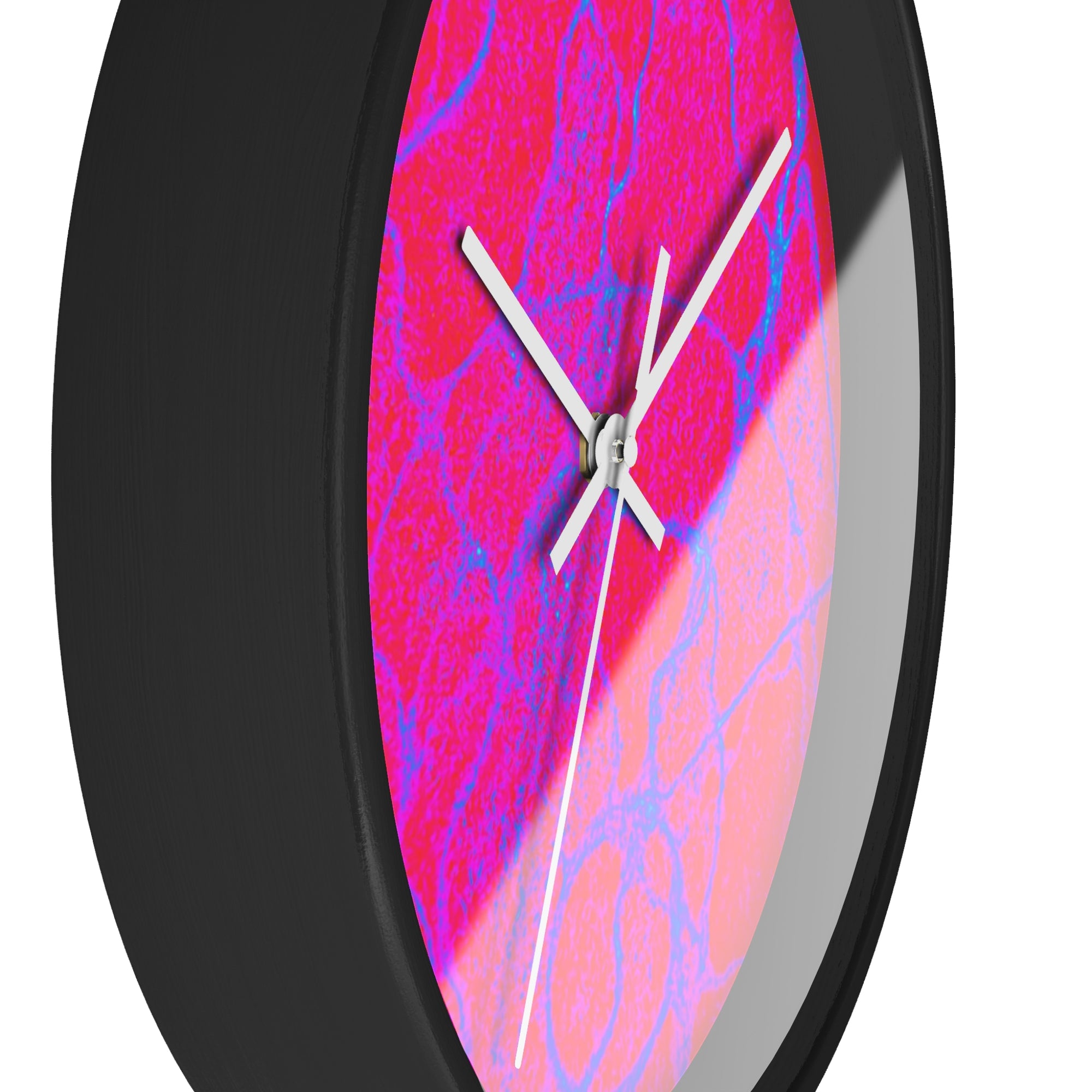 Hot Pink Wall Clock | Modern Silent Clock | Bold Home Decor