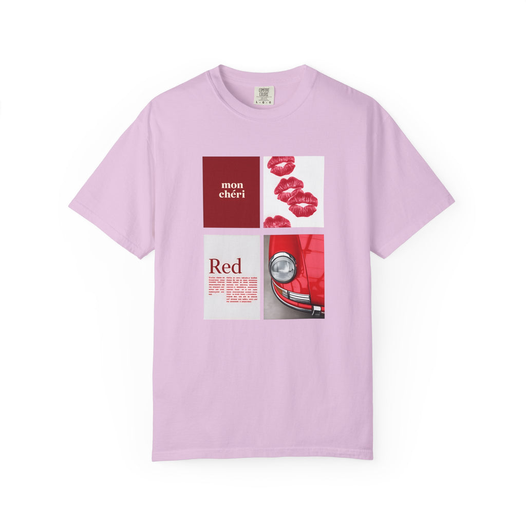 Cotton T-Shirt | Mon Chéri Aesthetic Kiss, Car Print