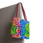 Abstract Energy Tote Bag | Vibrant Psychedelic Shopper