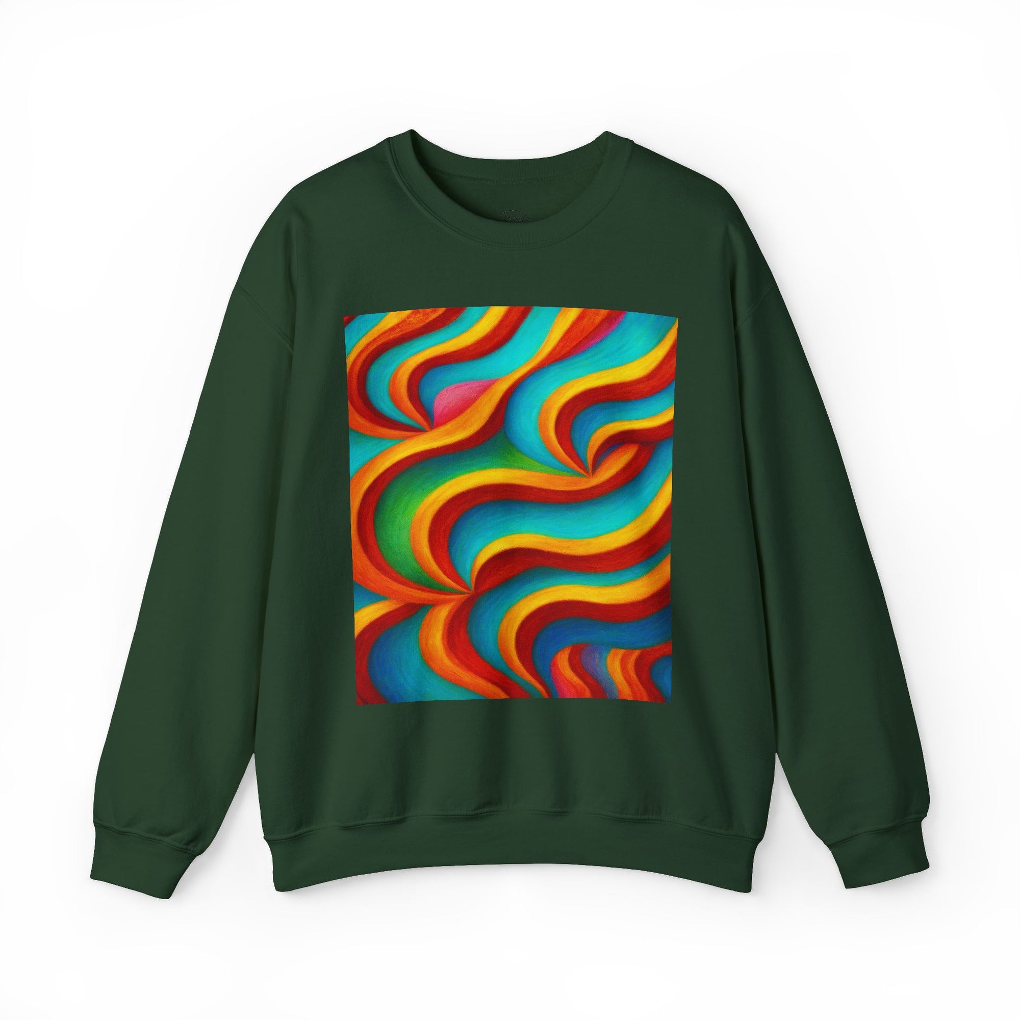 Colorful Swirl Crewneck Sweatshirt | Cozy Unisex Pullover