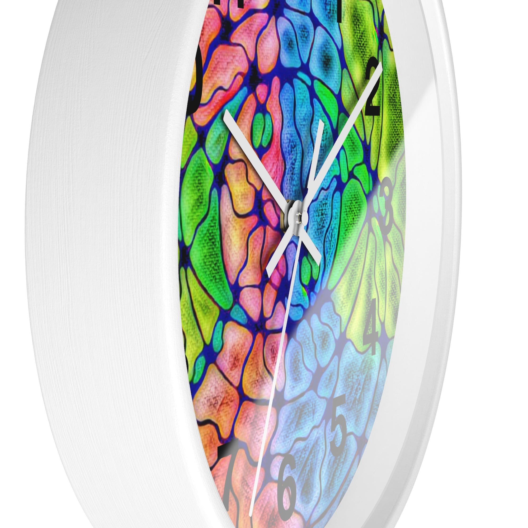 Vibrant Abstract Splatter Wall Clock | Colorful Modern Art Decor | Silent Unique Gift