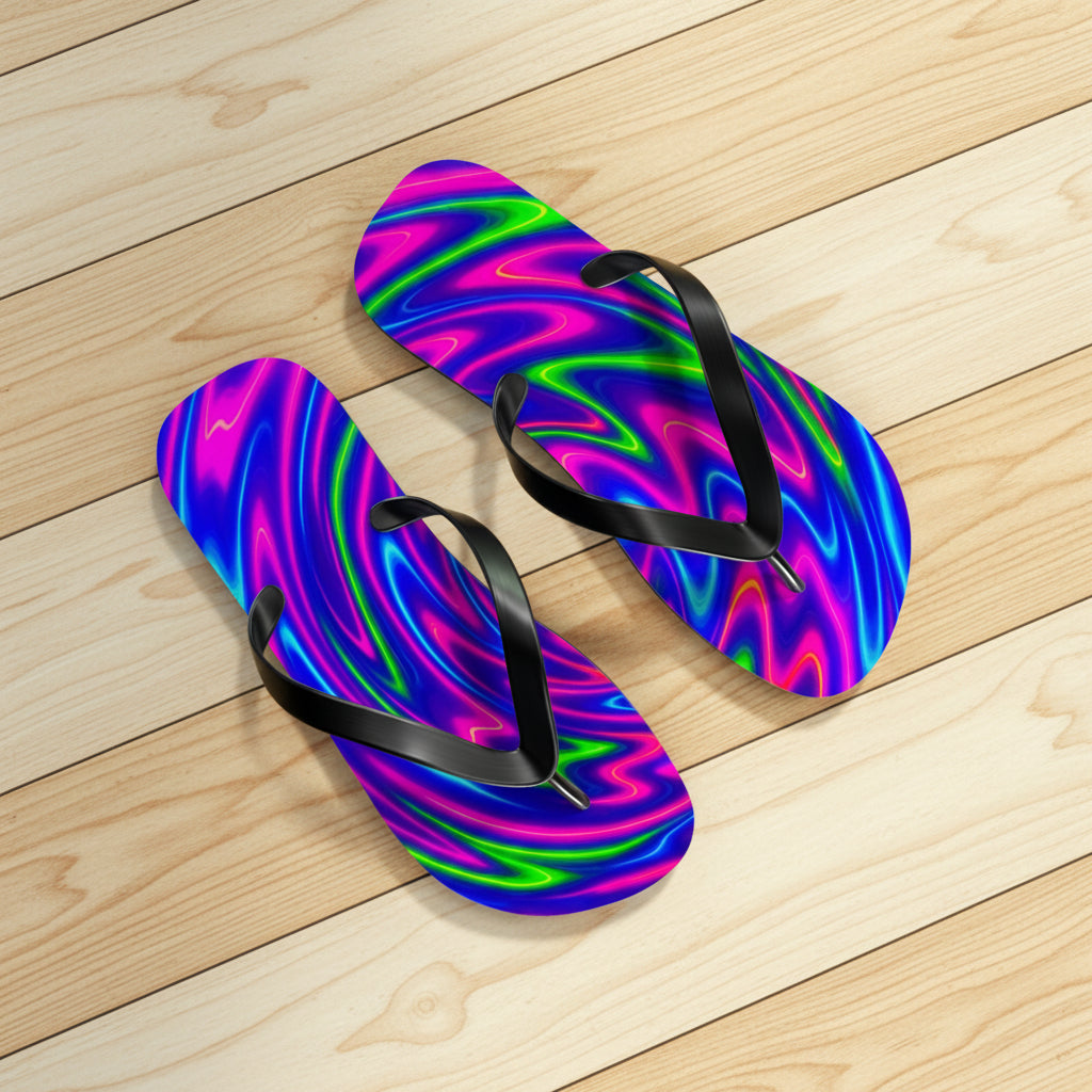 Tie-Dye Flip Flops | Colorful Summer Sandals | Beach Vacation Style