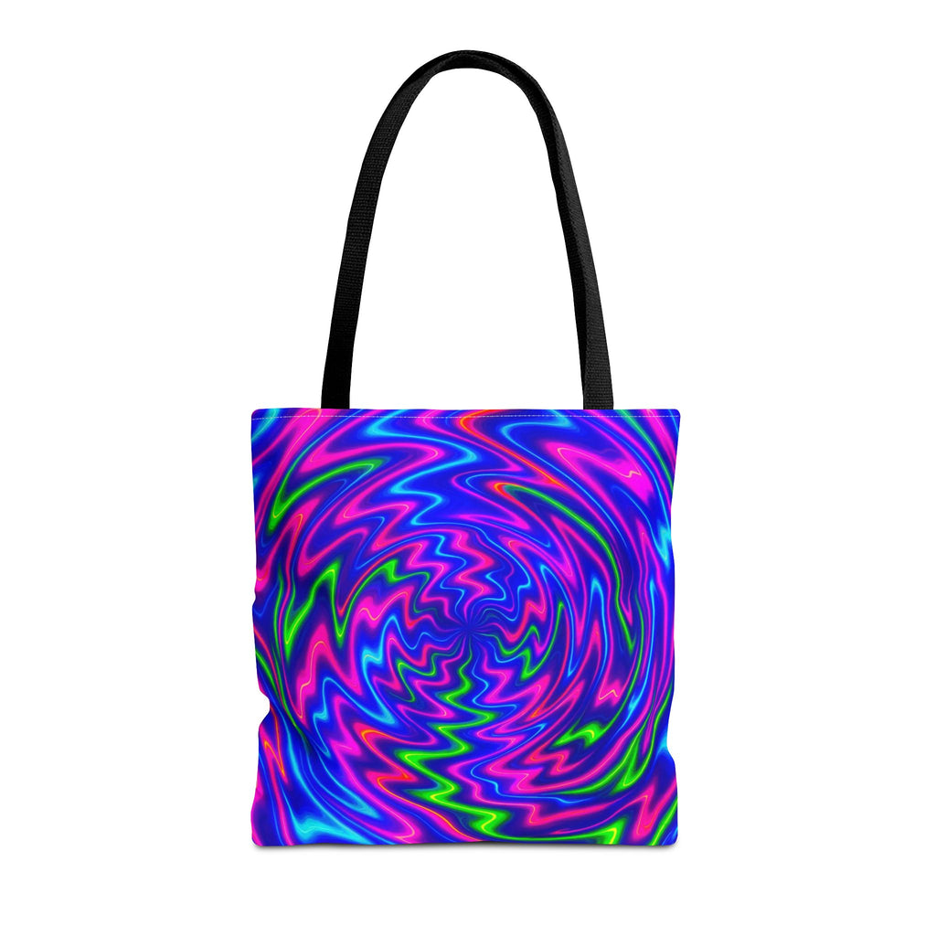Neon Psychedelic Tote | Colorful Swirl Art Bag