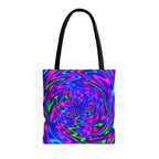 Neon Psychedelic Tote | Colorful Swirl Art Bag