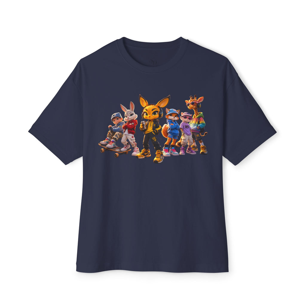 Anthropomorphic Skate Crew Tee — Cartoon Fox & Friends Graphic Shirt