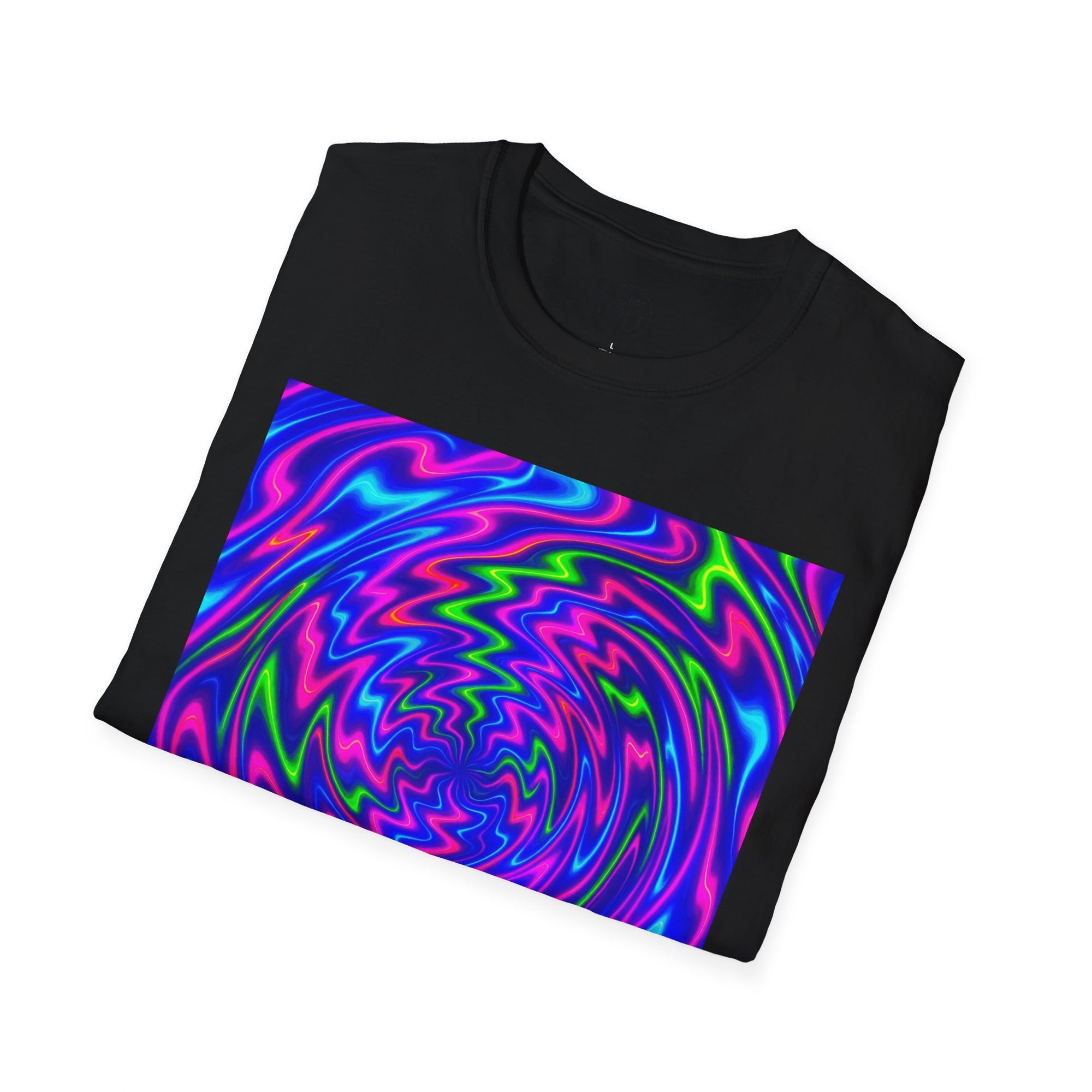 Psychedelic Swirl T-Shirt | Neon Trippy Vortex Tee