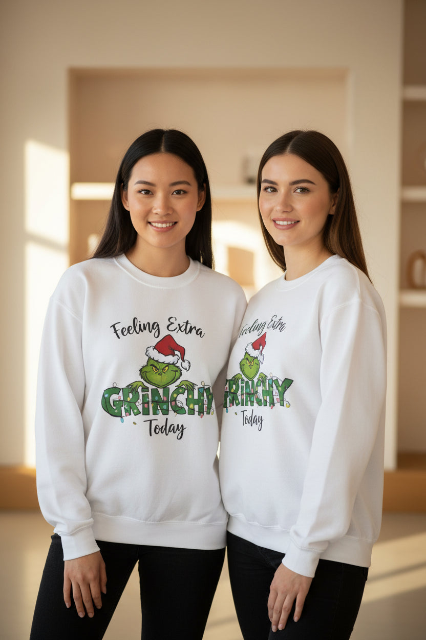 Grinch Christmas Crewneck | Funny Cozy Sweatshirt
