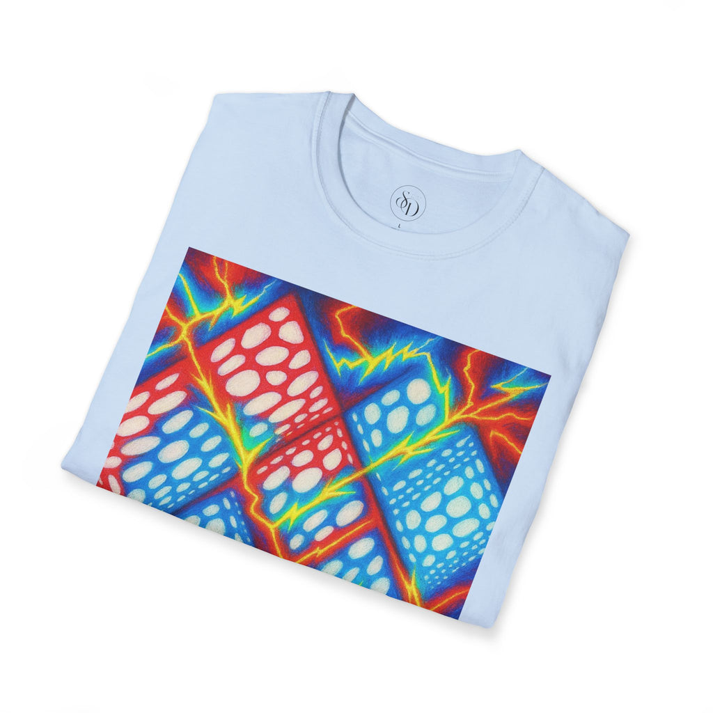 Geometric Neuro-Art T-Shirt | Bold Colorful Unisex Cotton Tee