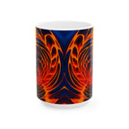 Fire Swirl Mug | Red Orange Abstract Coffee Cup | Bold Art Gift