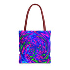 Neon Psychedelic Tote | Colorful Swirl Art Bag