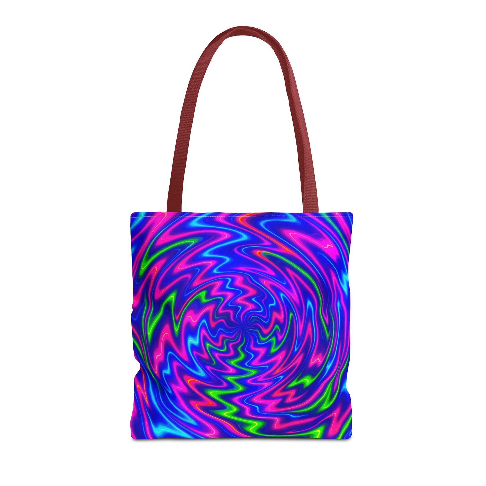 Neon Psychedelic Tote | Colorful Swirl Art Bag