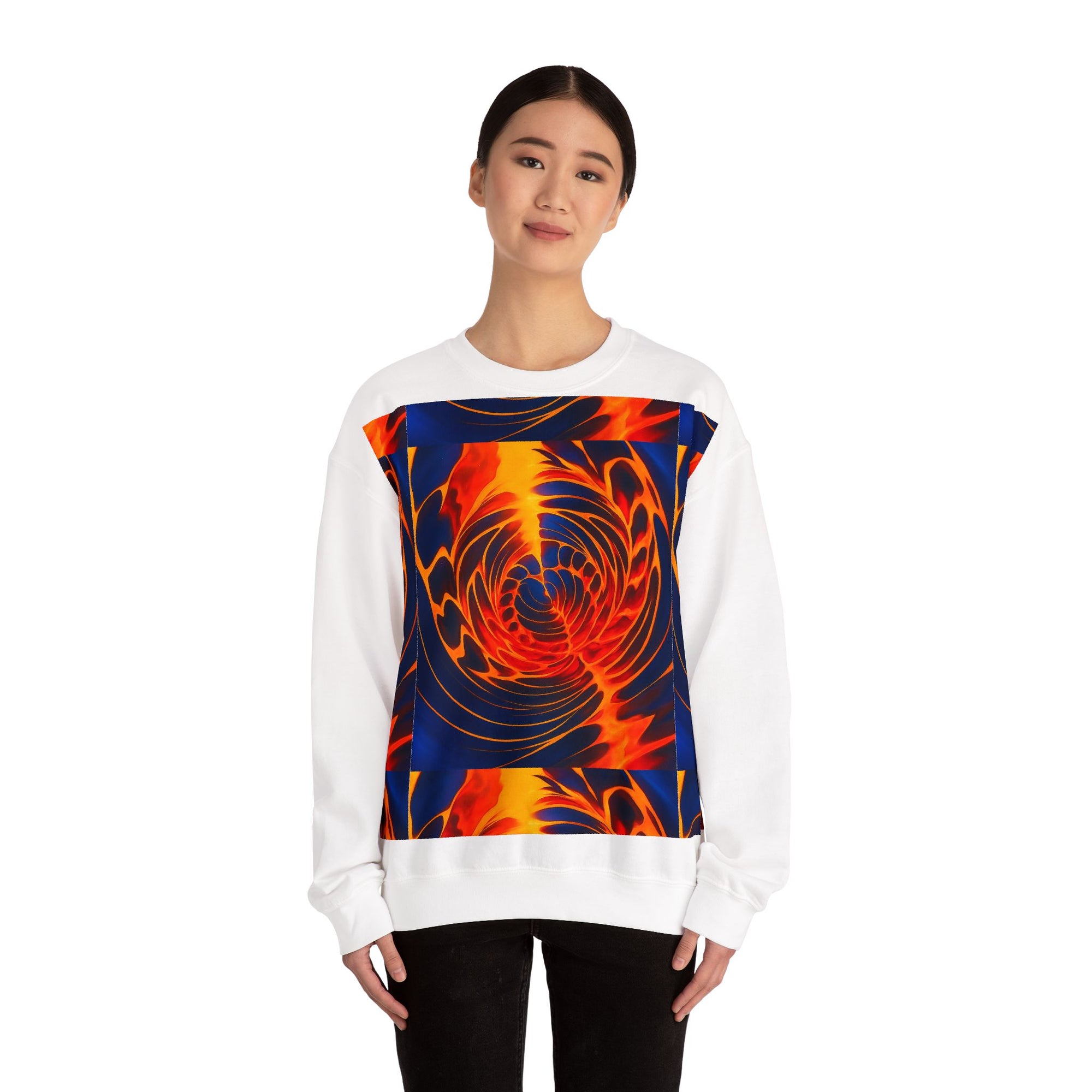 Colorful Swirl Art Sweatshirt | Unisex Graphic Crewneck