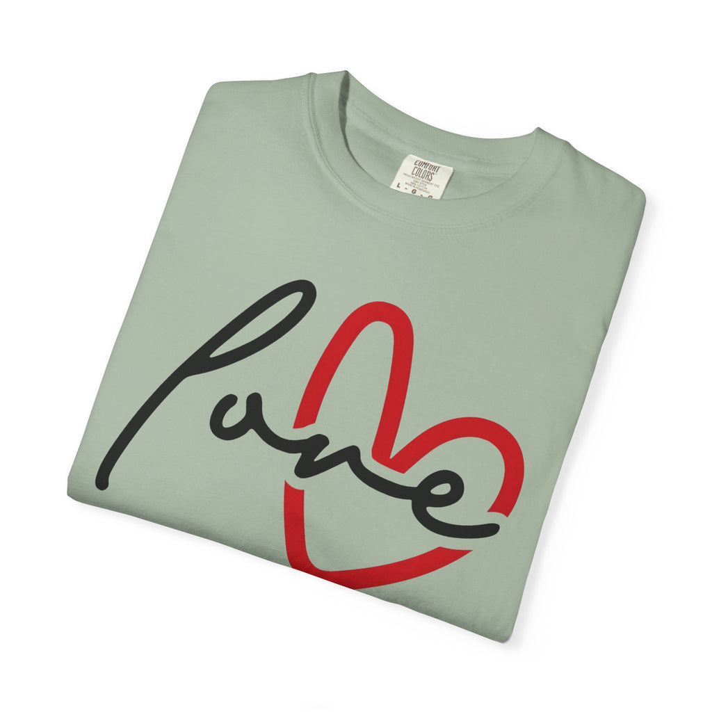 Love Script Heart T-Shirt, Minimalist Valentine's Tee