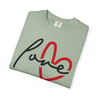 Love Script Heart T-Shirt, Minimalist Valentine's Tee