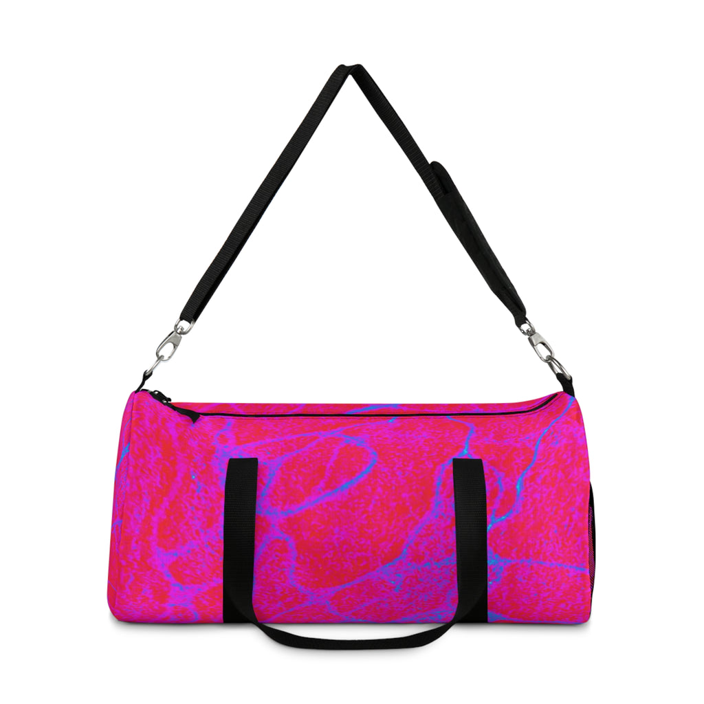 Vibrant Pink Pattern Duffel Bag | Colorful Gym, Travel Tote | Stylish Sport & Weekend Luggage
