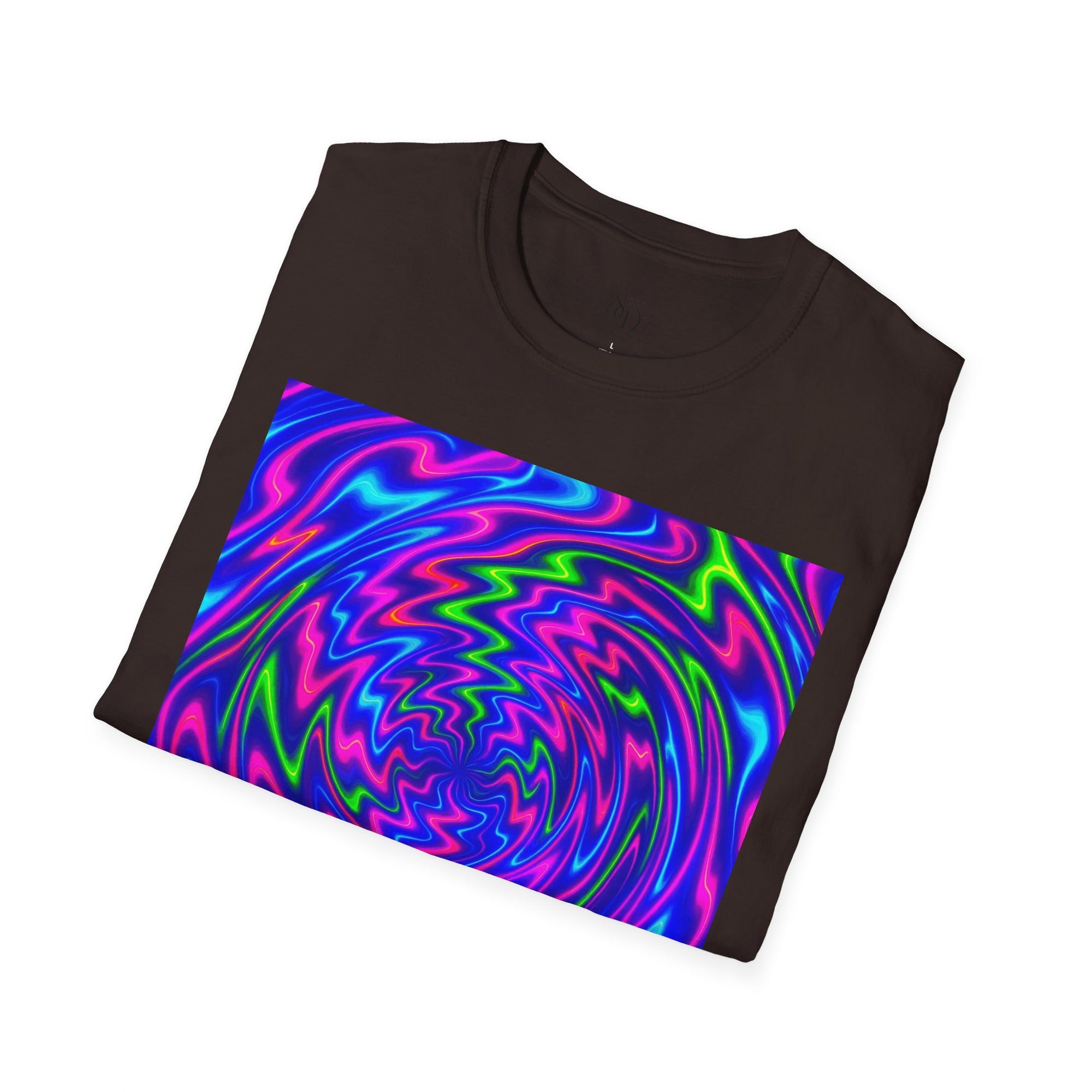 Psychedelic Swirl T-Shirt | Neon Trippy Vortex Tee