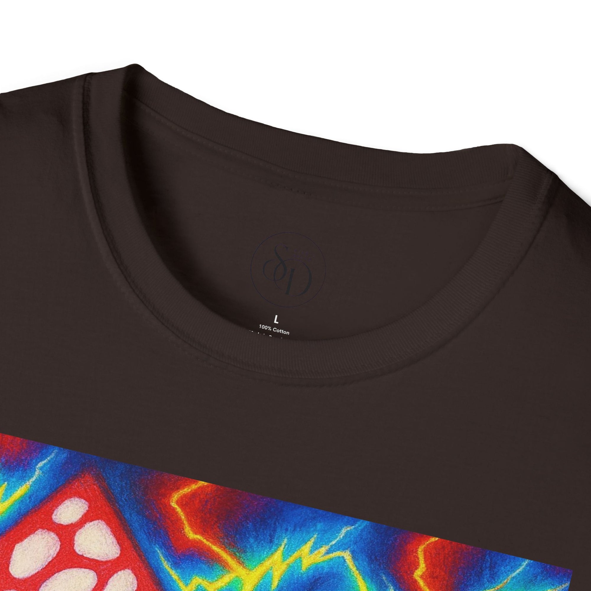 Geometric Neuro-Art T-Shirt | Bold Colorful Unisex Cotton Tee