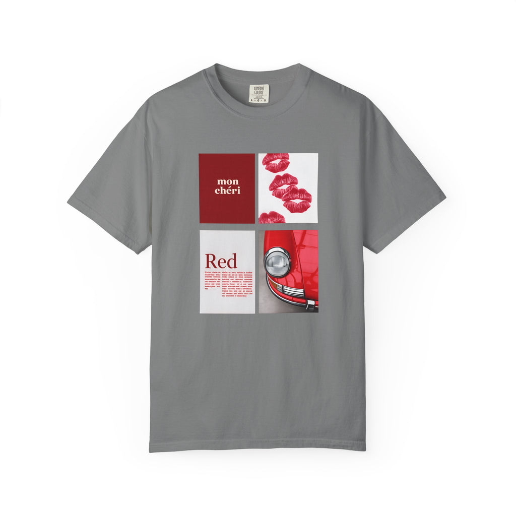 Cotton T-Shirt | Mon Chéri Aesthetic Kiss, Car Print