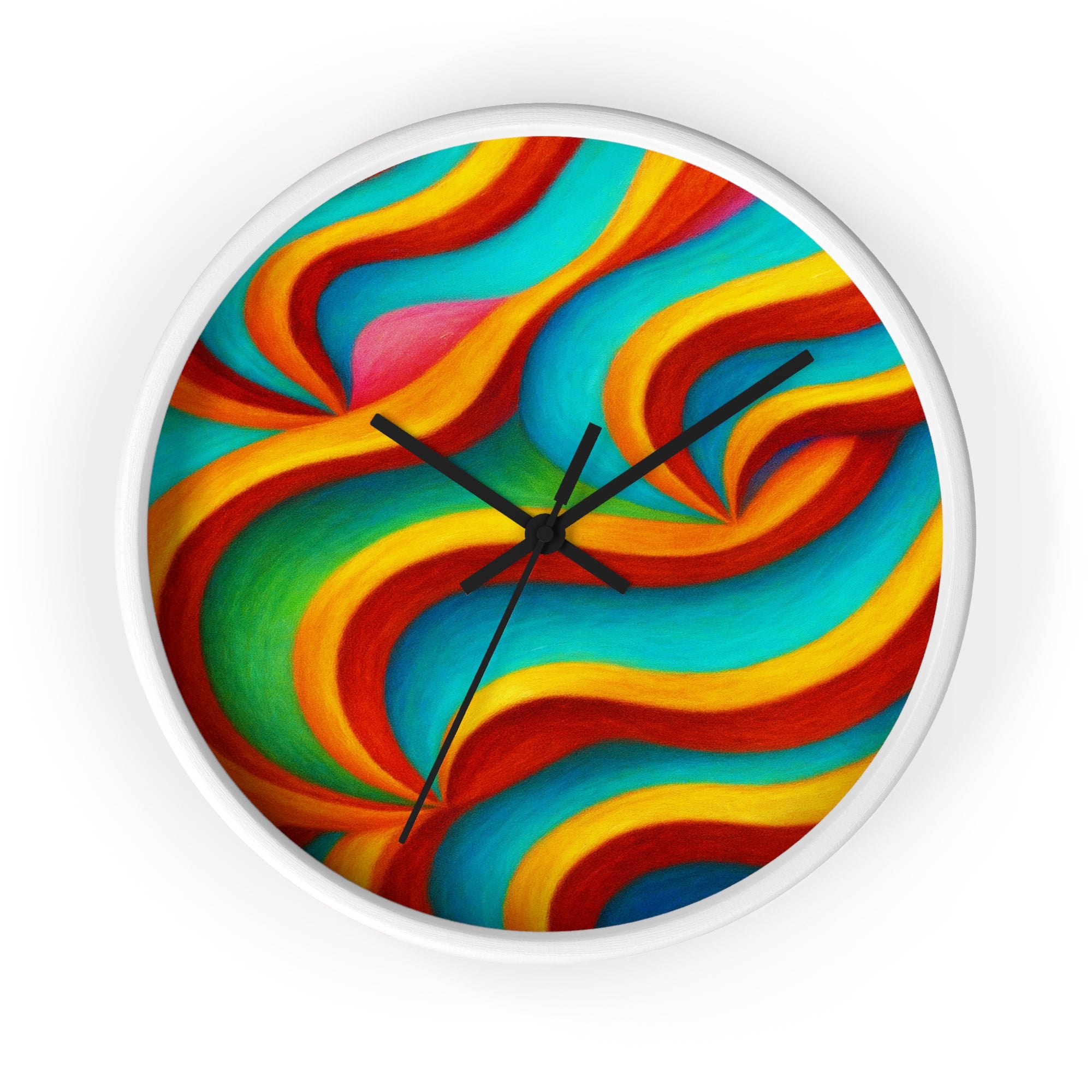 Colorful Wall Clock | Modern Rainbow Clock | Silent Home Decor