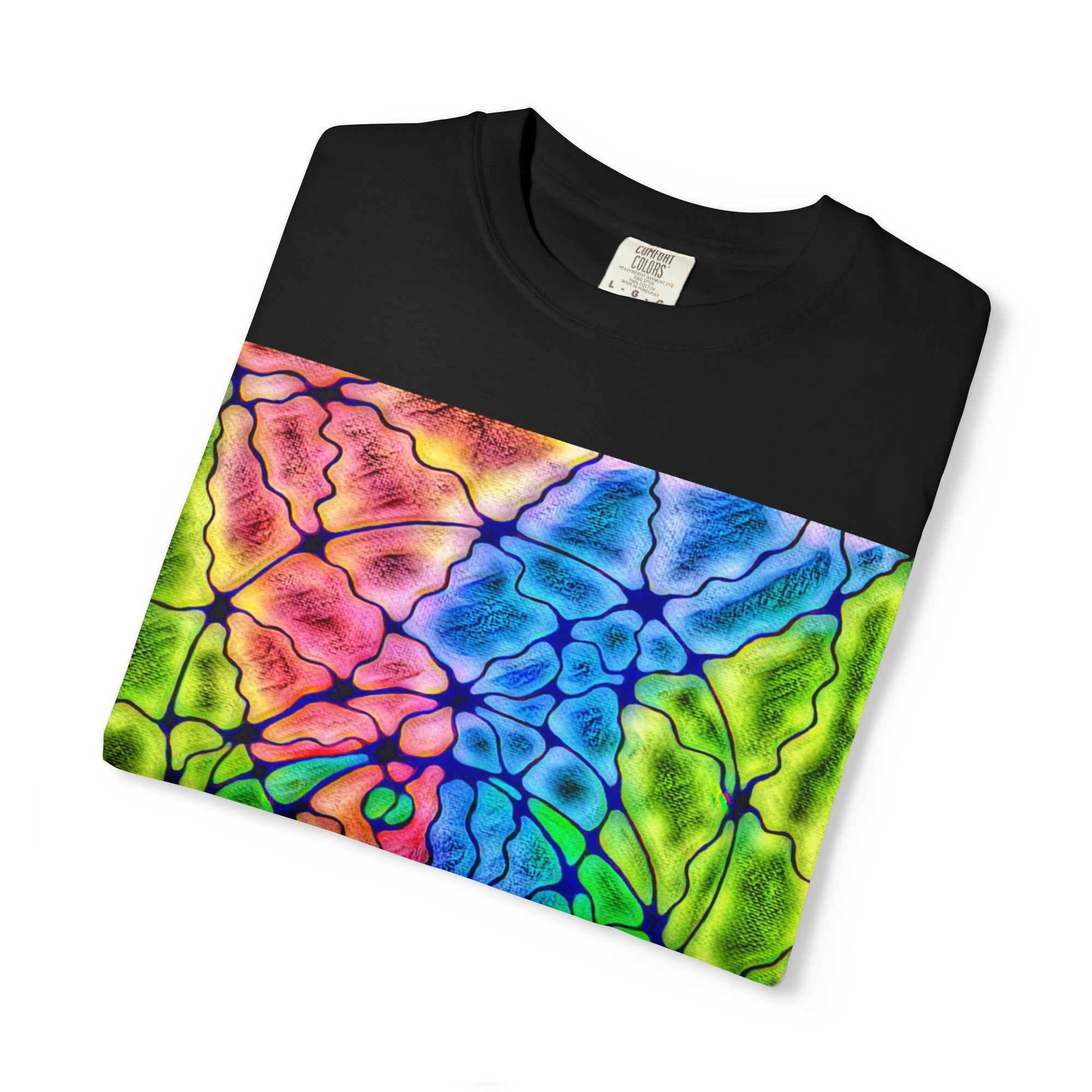 Neural Matrix Abstract Unisex Tee | Vibrant Tech Pattern Graphic Shirt | Multiple Colors