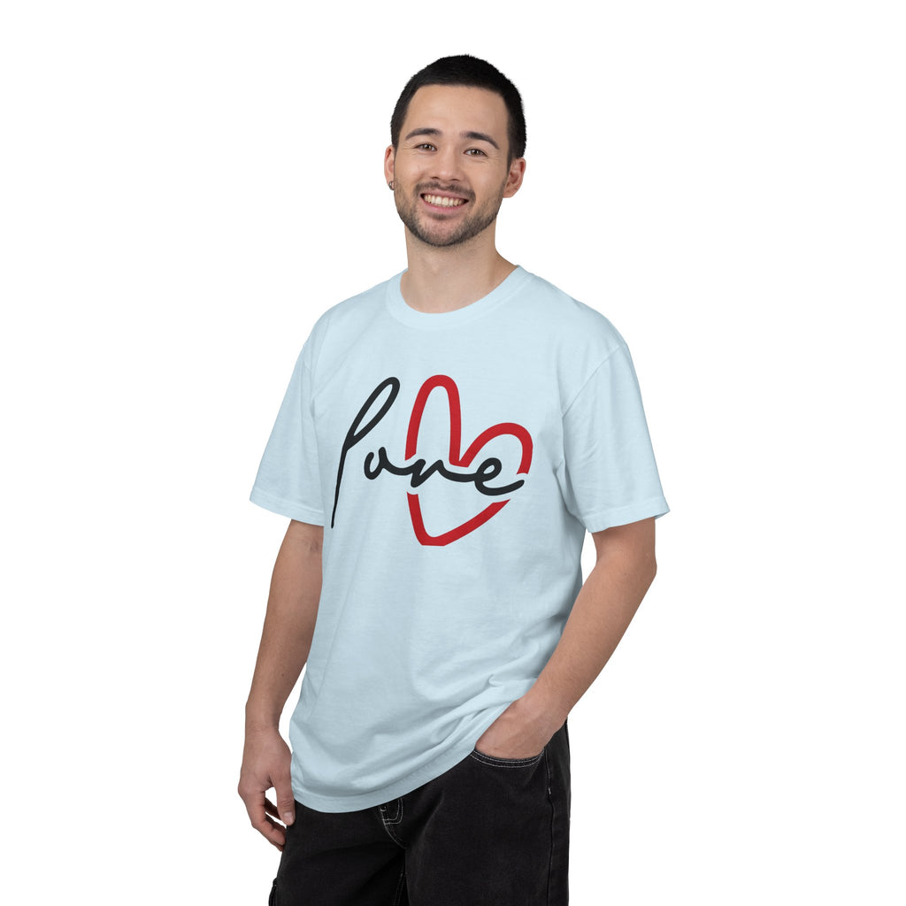 Love Script Heart T-Shirt, Minimalist Valentine's Tee
