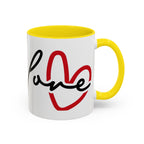 Romantic Love Mug | Heart Script Coffee Cup