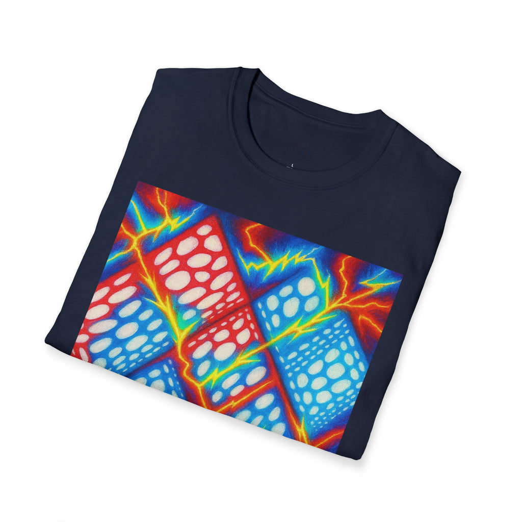 Geometric Neuro-Art T-Shirt | Bold Colorful Unisex Cotton Tee