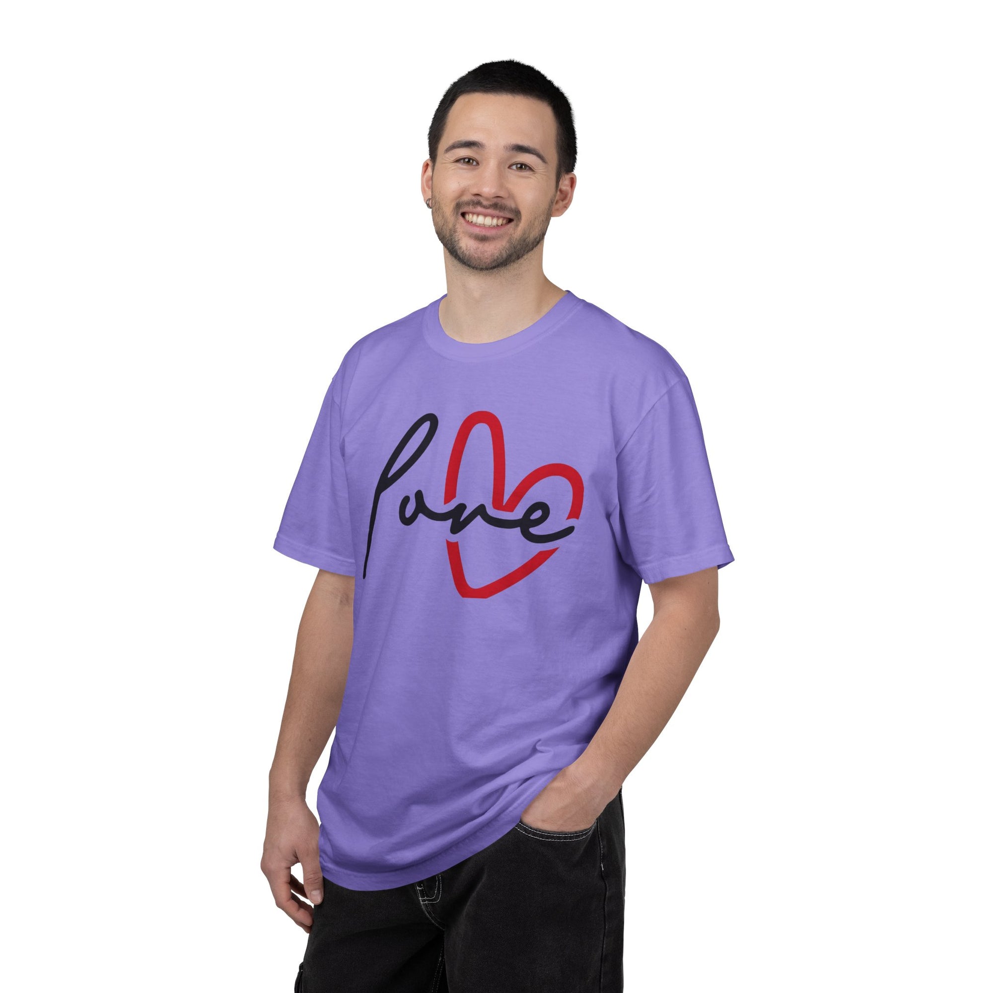 Love Script Heart T-Shirt, Minimalist Valentine's Tee
