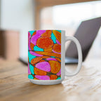 Abstract Art Mug | Colorful Ceramic Coffee Cup | Modern Aesthetic Gift