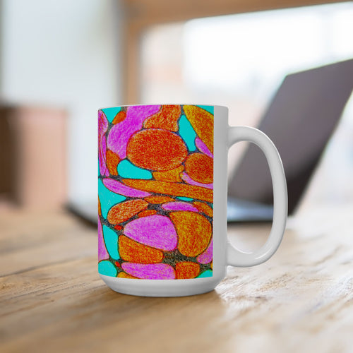 Abstract Art Mug | Colorful Ceramic Coffee Cup | Modern Aesthetic Gift