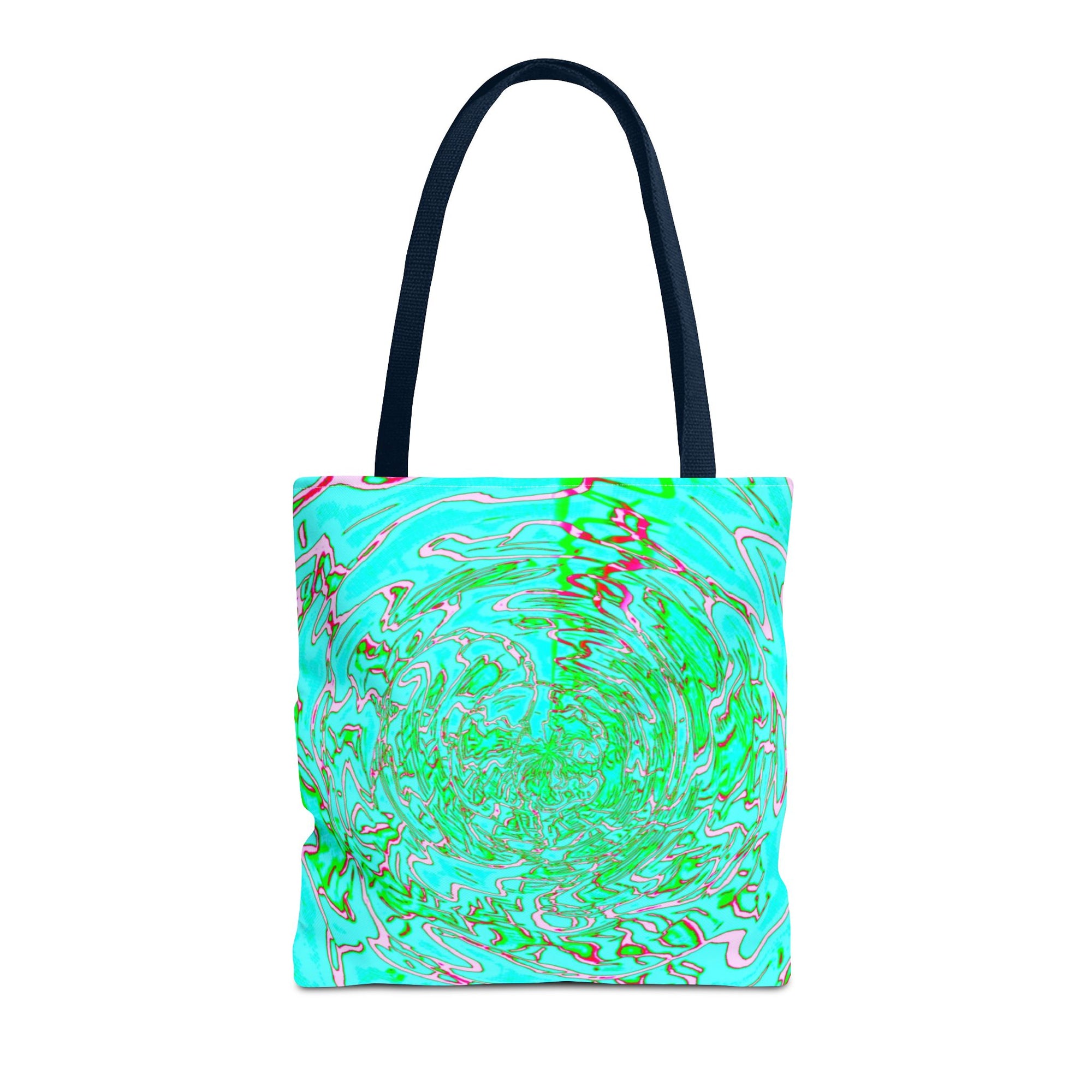 Ocean Swirl Tote Bag | Turquoise Abstract Beach Shopper