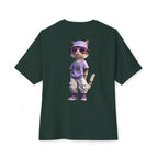 Cat Streetwear Tee — Cool Cat Graphic Oversized Boxy T‑Shirt