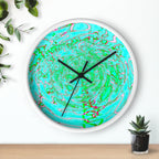 Green Abstract Wall Clock | Modern Silent Clock