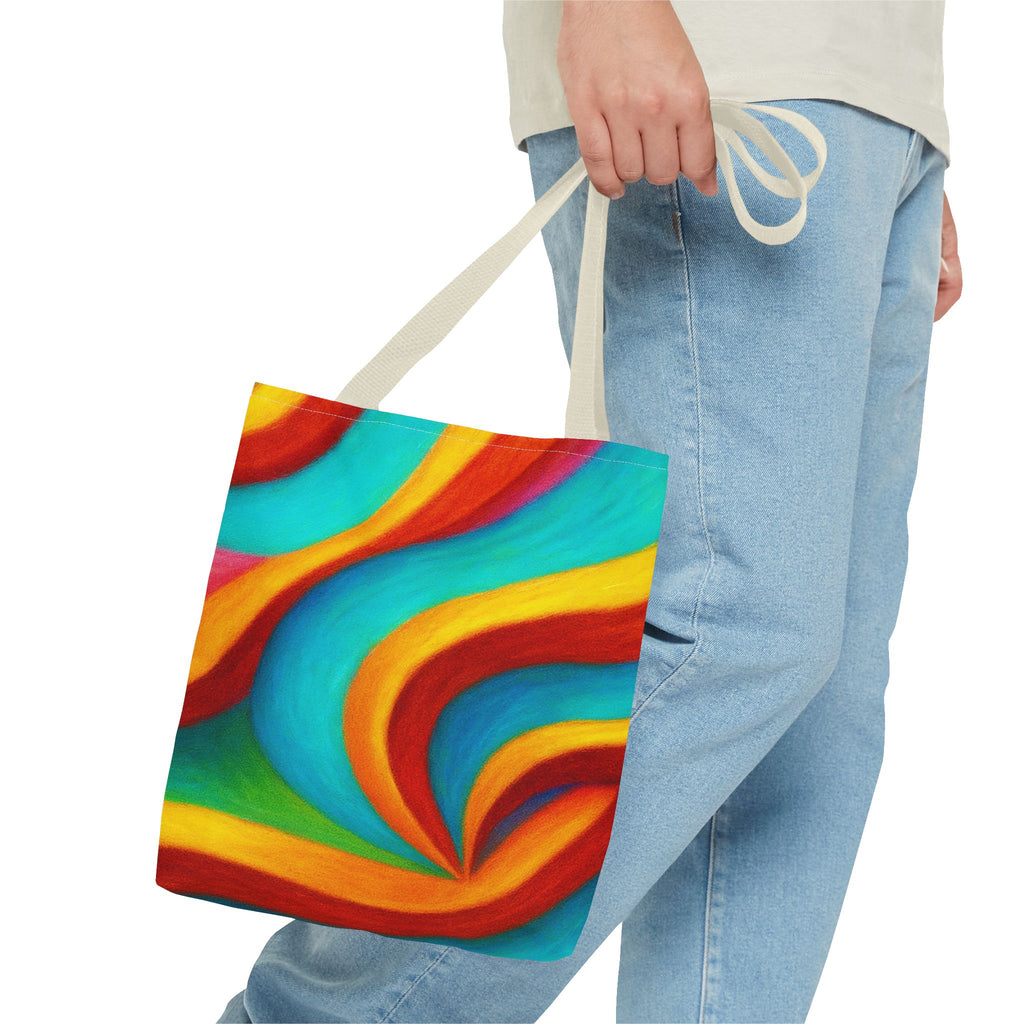 Colorful Swirl Tote Bag | Abstract Rainbow Shopping Bag | Reusable