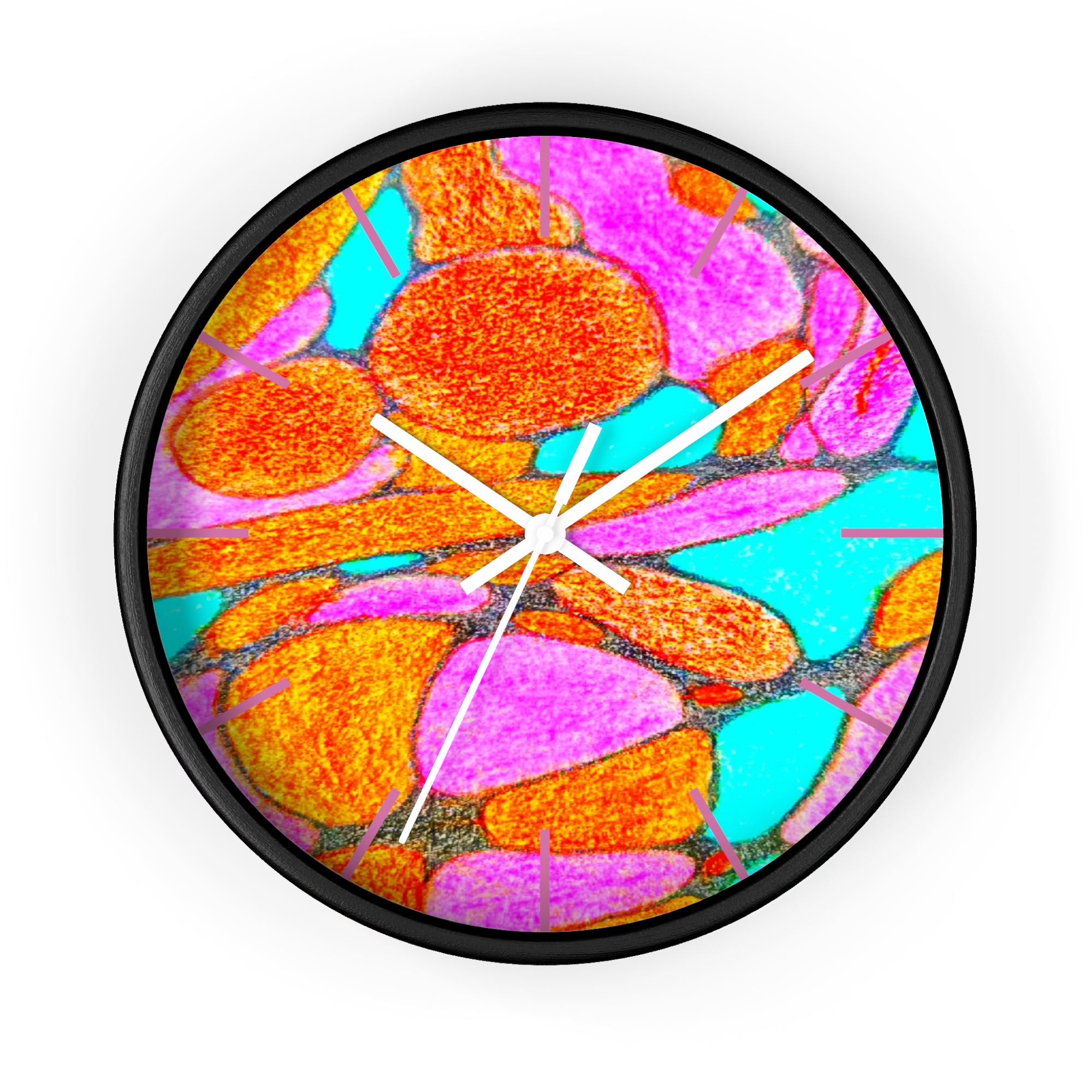 Modern Geometric Wall Clock | Colorful Pop Art Clock | Home Decor
