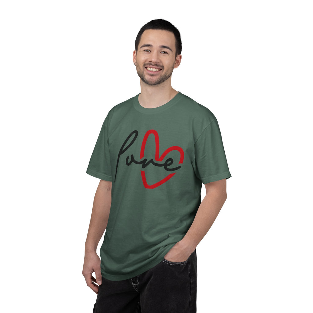 Love Script Heart T-Shirt, Minimalist Valentine's Tee