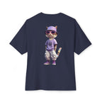 Cat Streetwear Tee — Cool Cat Graphic Oversized Boxy T‑Shirt